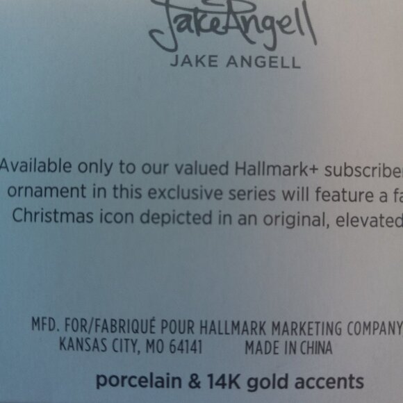 Exclusive Hallmark Keepsake Ornament Elegant Evergreens 14k Gold and Porcelain - Picture 4 of 7